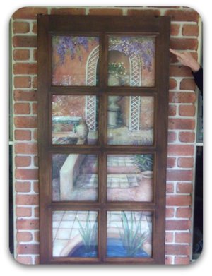 Tacked on window frame to see how it looks. Don't think it needs any more! Could it be finished?
