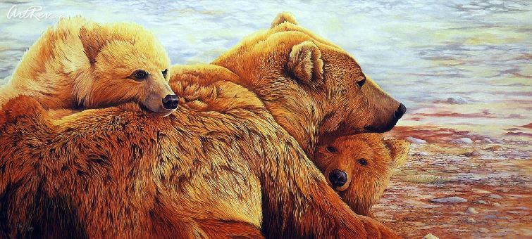 Graeme Stevenson's painting "Bear Family" Graeme Stevenson's painting "Bear Family"