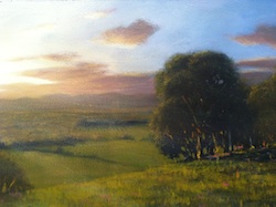 Mark Waller's painting Hills Aplenty done in an impressionism painting style