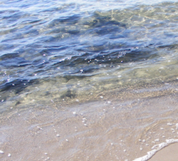 painting waves - looking through the water - a window