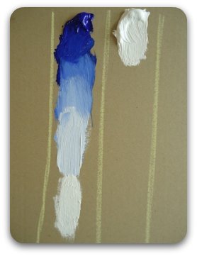 when mixing your gradation colors, using chalk lines gives you a visual history