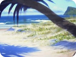 free painting lesson, how to paint a beach landscape