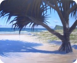 free painting lesson, how to paint a beach landscape