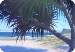 free painting lesson, how to paint a beach landscape