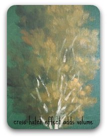 how to paint trees - crosshatch how to paint trees - crosshatch