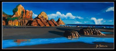 Listen To Ocean- acrylic on canvas, 120cm x 50cm