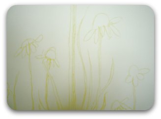 Chalking up the drawing onto the wall.