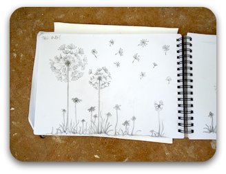 Starting sketches for the mural